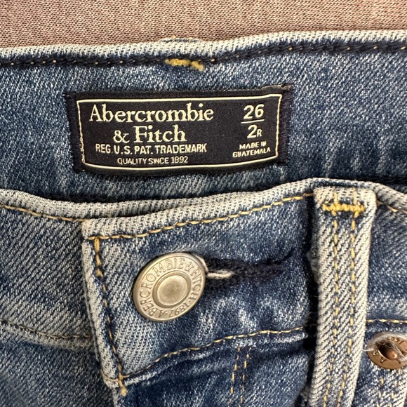 Abercrombie & Fitch Flare Jeans 26 2R Blue Excellent High Rise Medium Wash Boho - Picture 3 of 7
